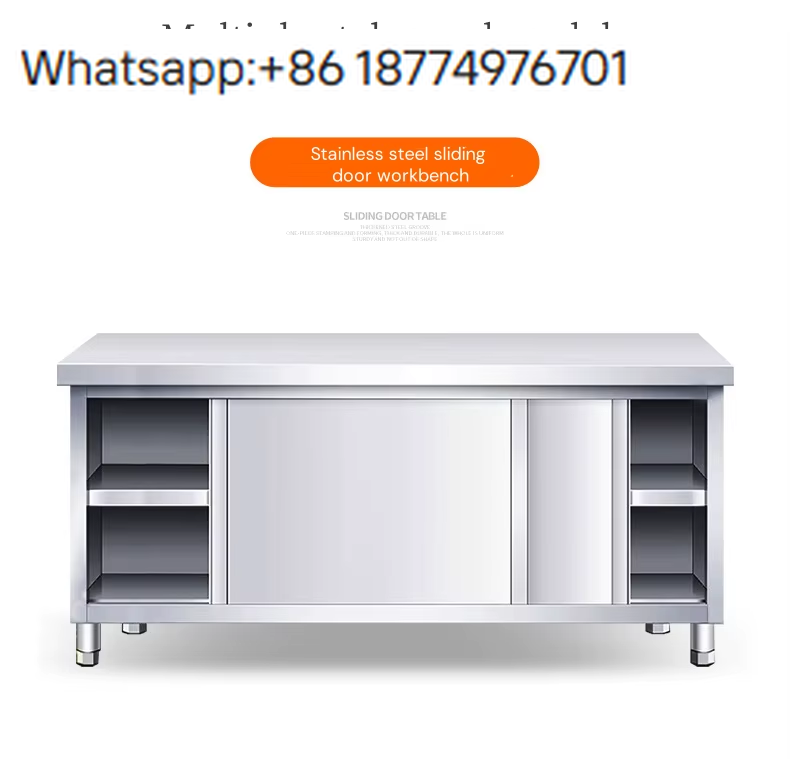 Commercial Kitchen Prep Table With Storage - Meja Kerja Stainless Steel Heavy Duty