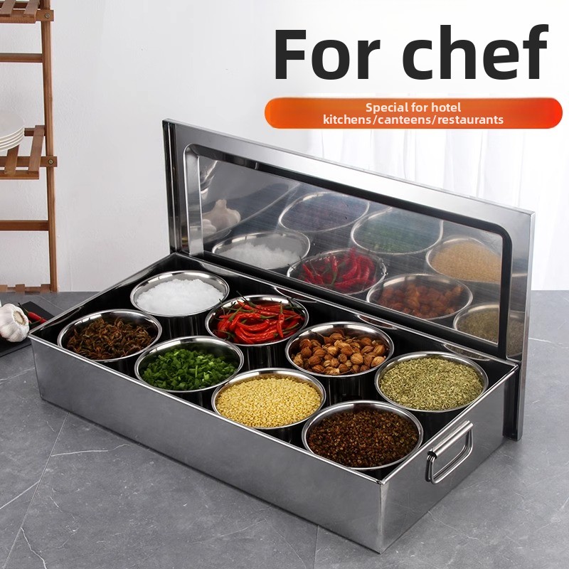 Commercial Kitchen Management - Kotak Bumbu Stainless Steel 4D Kitchen