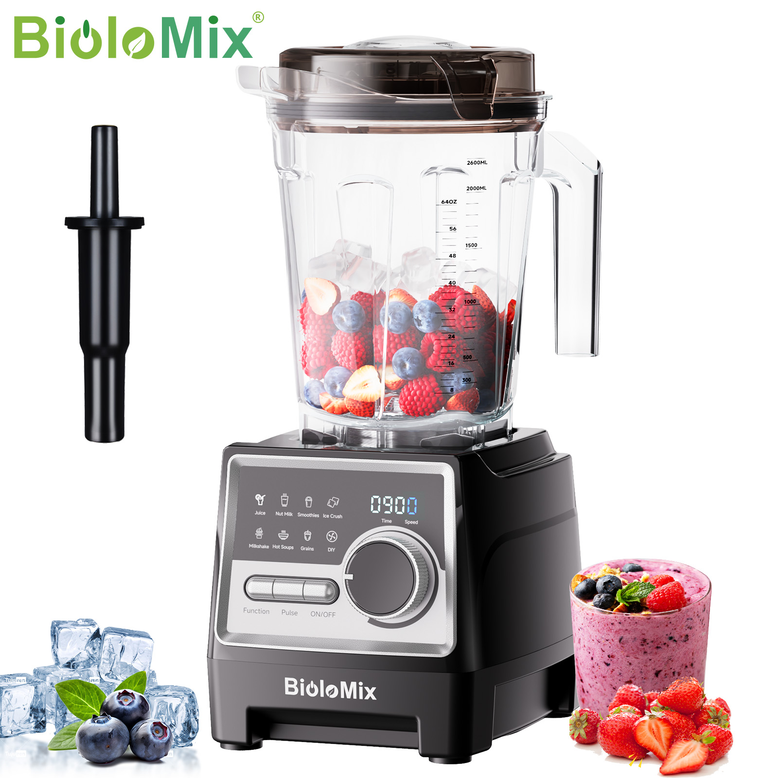 Commercial Blender Heavy Duty - BioloMix 1500W Blender Profesional Dengan Wadah