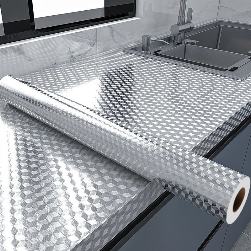 Commercial Kitchen Wall - Stiker Dinding Dapur Anti Minyak Aluminium