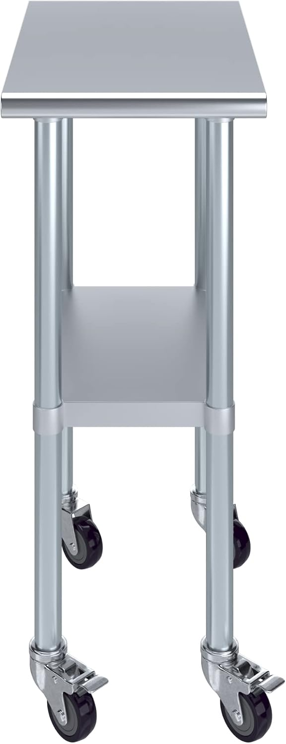 Meja Kerja Serbaguna dari Baja - Commercial Kitchen Prep Table With Storage ulasan dan harga