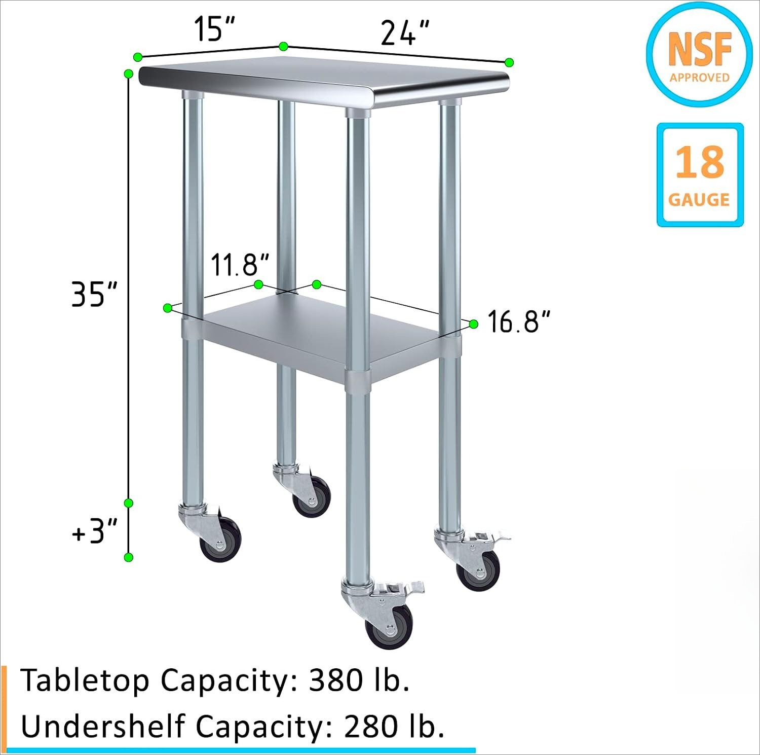 Meja Kerja Serbaguna dari Baja - Commercial Kitchen Prep Table With Storage ulasan dan harga