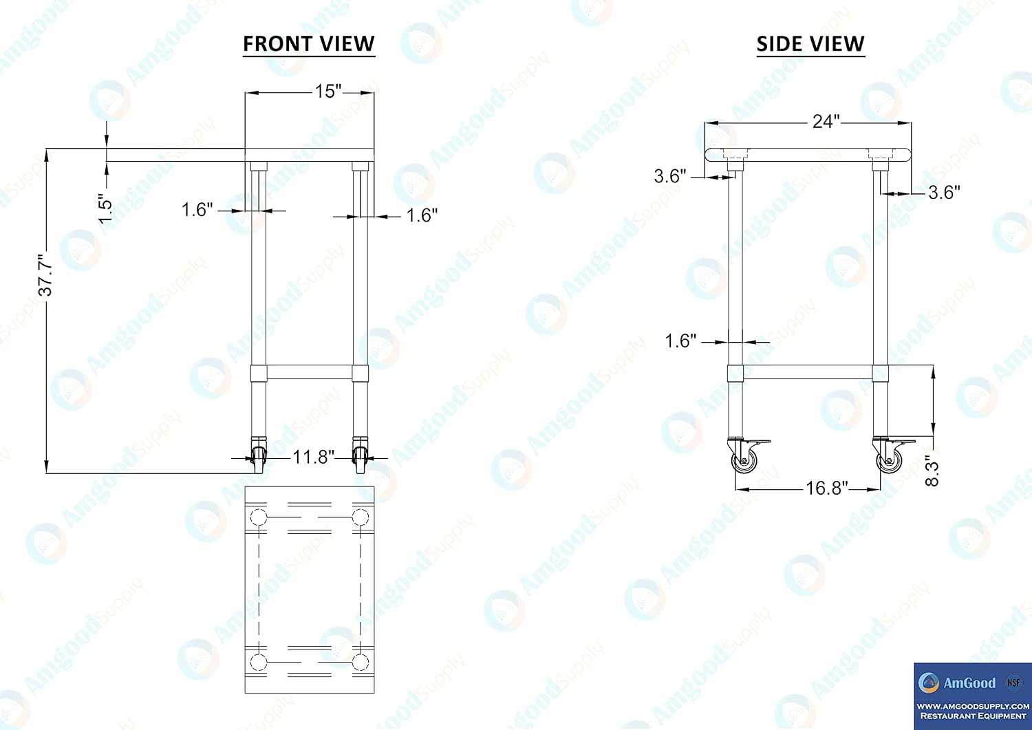 Meja Kerja Serbaguna dari Baja - Commercial Kitchen Prep Table With Storage ulasan dan harga