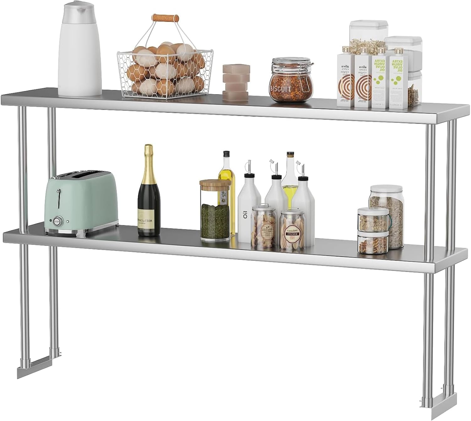Rak Penyimpanan Dua Tingkat da - Commercial Kitchen Prep Table With Storage ulasan dan harga