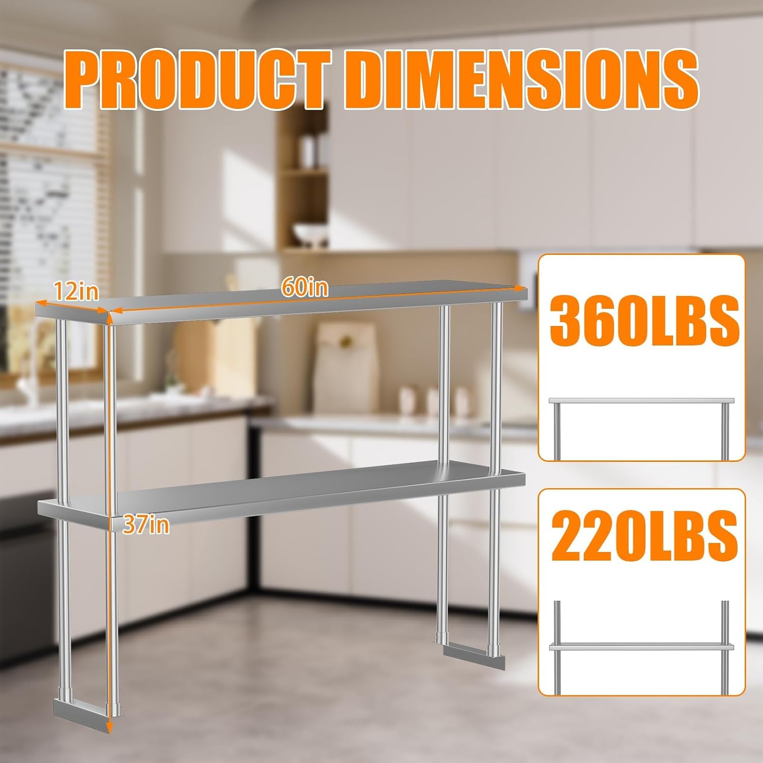 Rak Penyimpanan Dua Tingkat da - Commercial Kitchen Prep Table With Storage ulasan dan harga