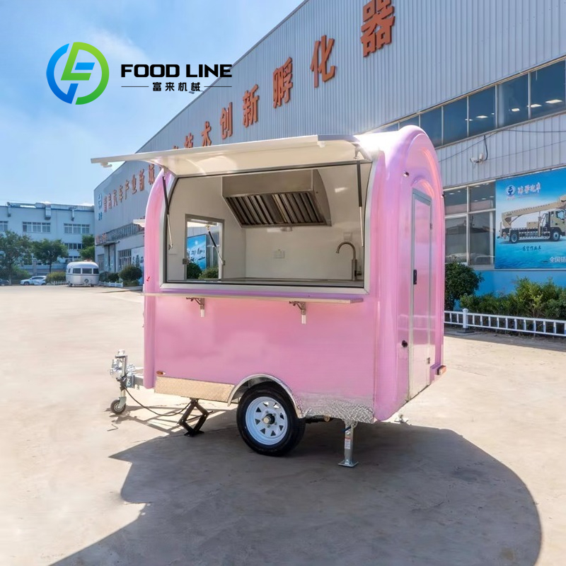 Gerobak Makanan Mini Pink Vint - Commercial Kitchen Trailer ulasan dan harga