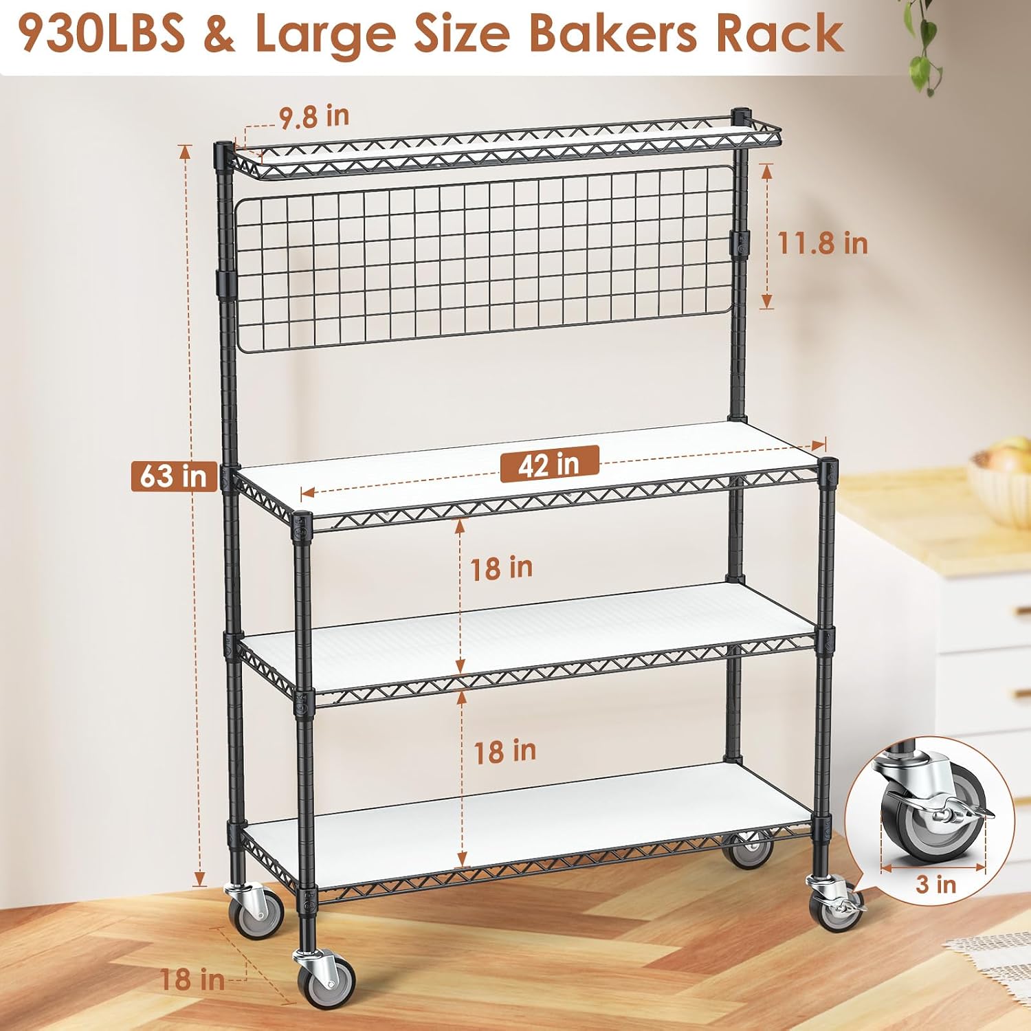 Rak Penyimpanan Bakers Rack, T - Commercial Kitchen Microwave ulasan dan harga