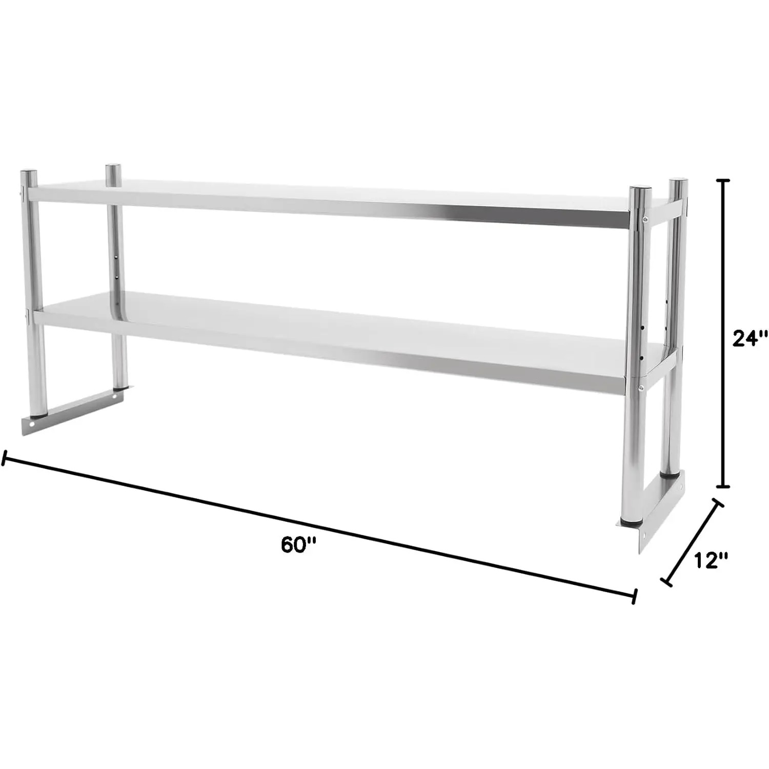 Rak Baja Anti Karat Dua Tingka - Commercial Kitchen Prep Table With Storage ulasan dan harga