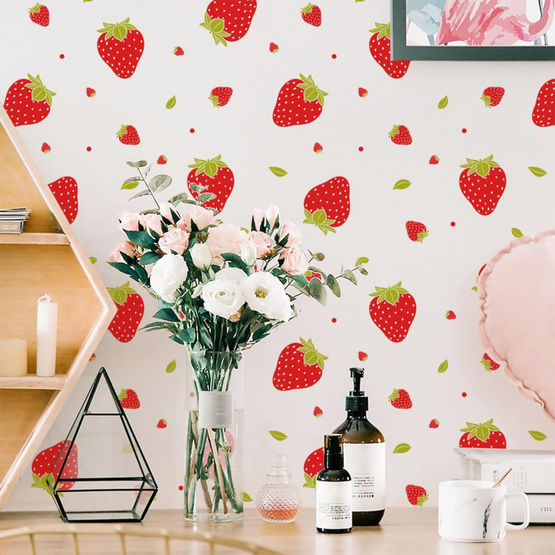 Stiker Dinding Stroberi Transp - Commercial Kitchen Wall ulasan dan harga