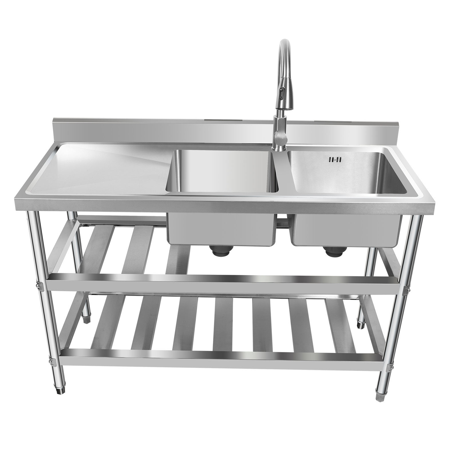 Wastafel Restoran Komersial, W - Commercial Kitchen Prep Table With Storage ulasan dan harga