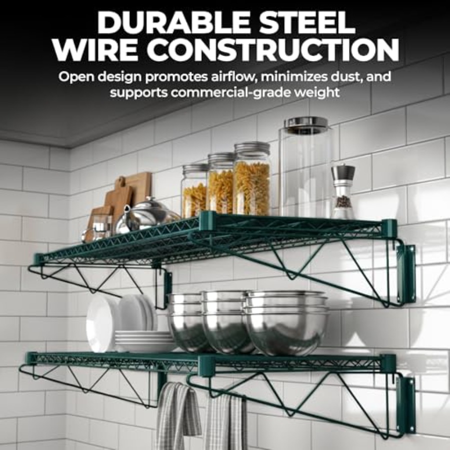 Rak Dinding Kawat Hijau Berlap - Commercial Kitchen Wall ulasan dan harga