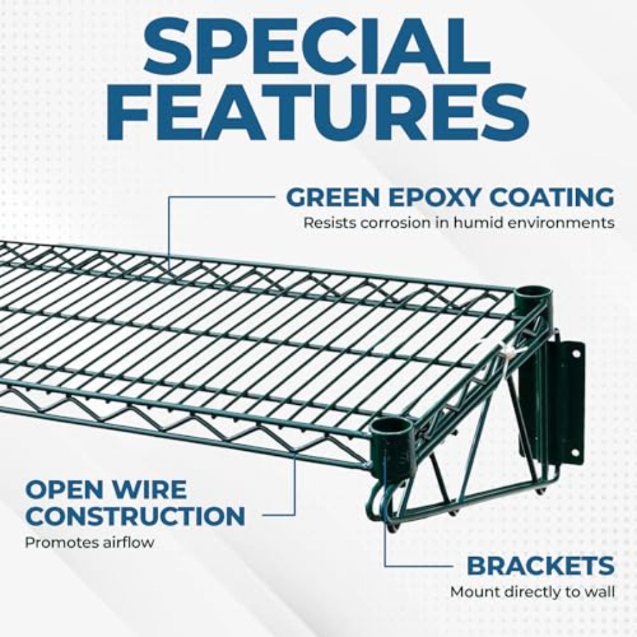 Rak Dinding Kawat Hijau Berlap - Commercial Kitchen Wall ulasan dan harga