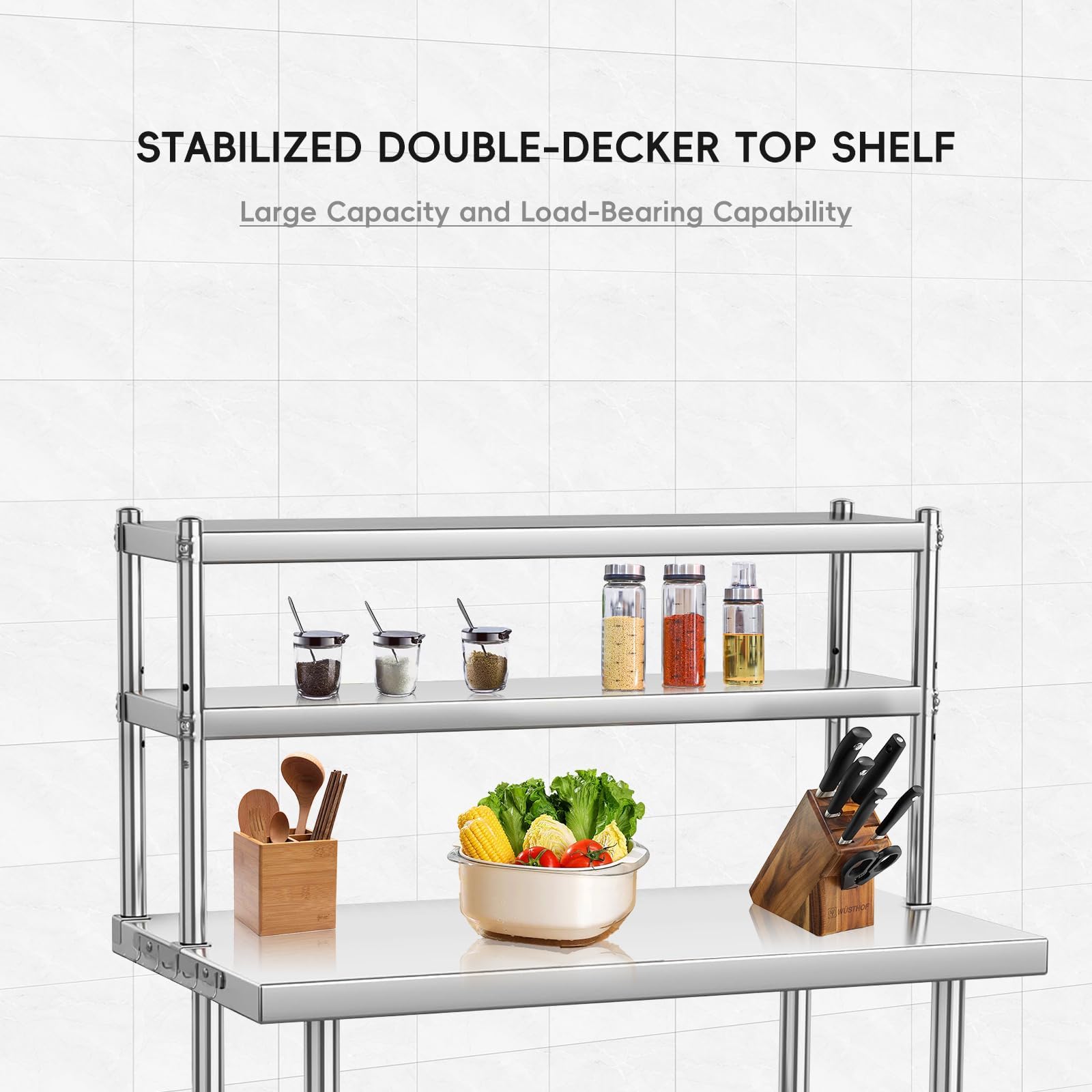 Meja Kerja Stainless Steel Hea - Commercial Kitchen Prep Table With Storage ulasan dan harga