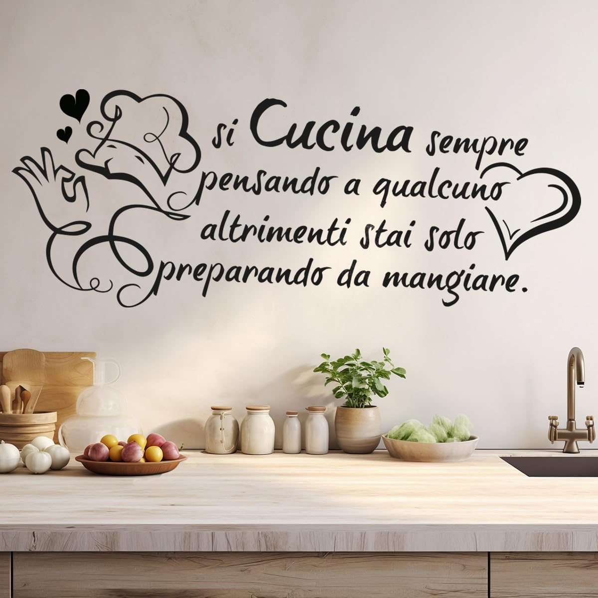 Stiker Dinding Kutipan Cinta M - Commercial Kitchen Wall ulasan dan harga