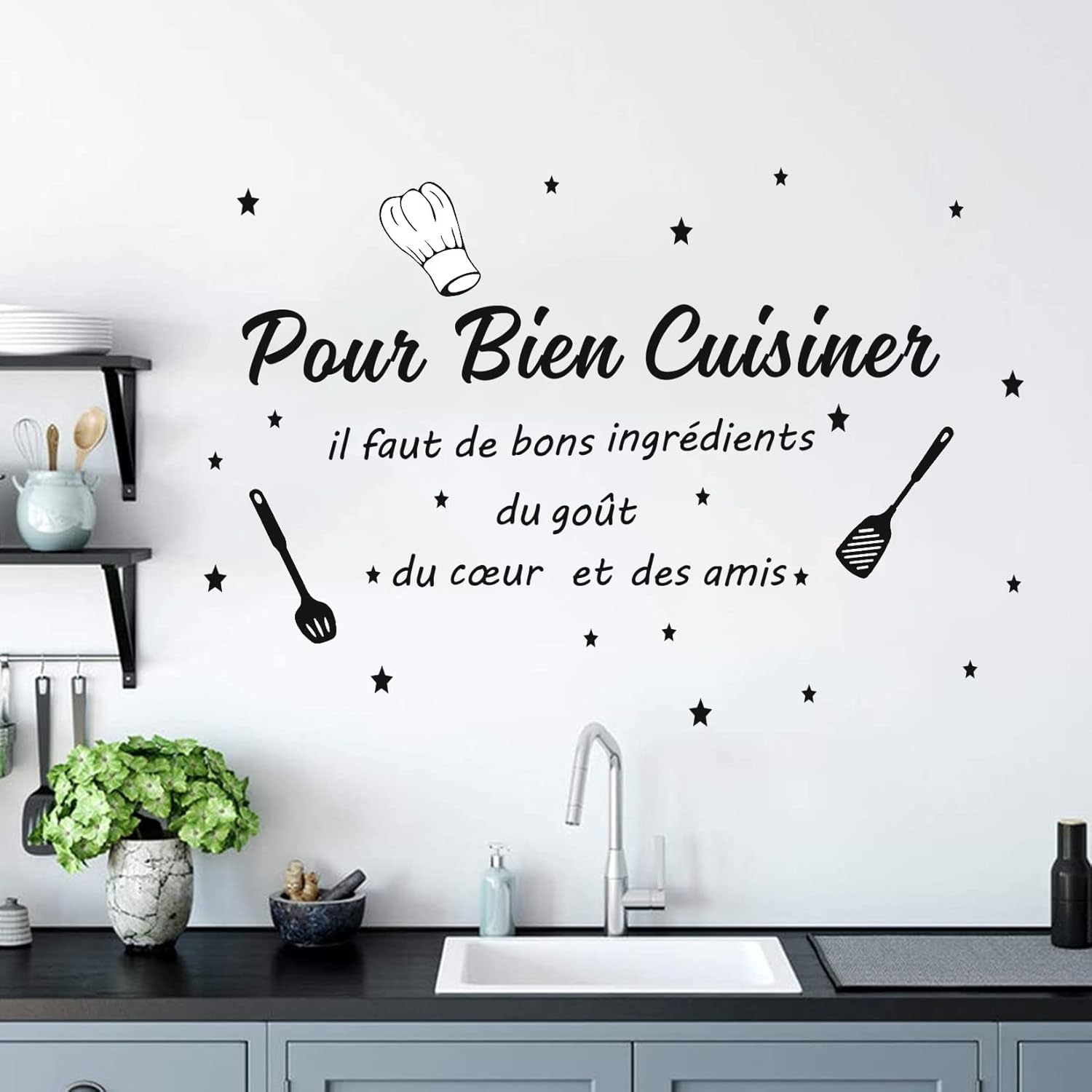 Stiker Dinding Kutipan Cinta M - Commercial Kitchen Wall ulasan dan harga