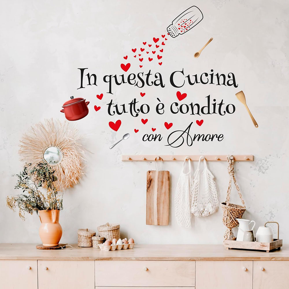 Stiker Dinding Kutipan Cinta M - Commercial Kitchen Wall ulasan dan harga