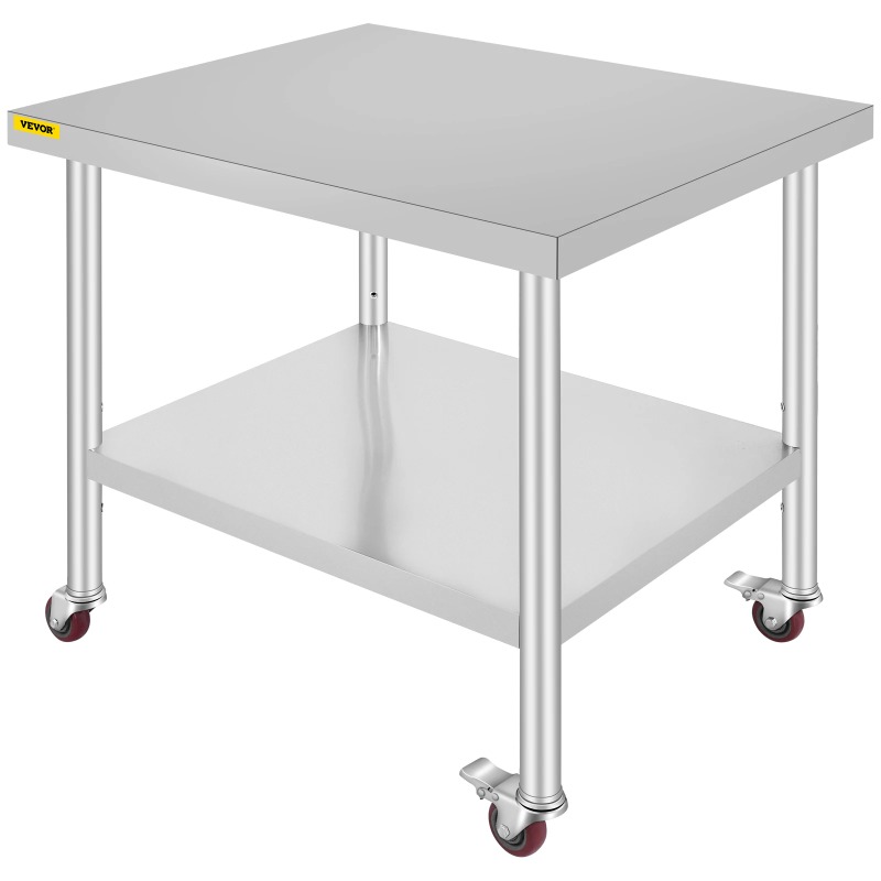 Meja Persiapan Dapur dari Baja - Commercial Kitchen Prep Table With Storage ulasan dan harga