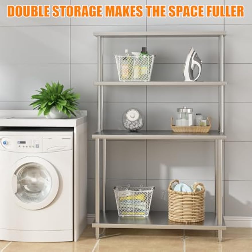 Rak Penyimpanan Komersial Dua  - Commercial Kitchen Prep Table With Storage ulasan dan harga