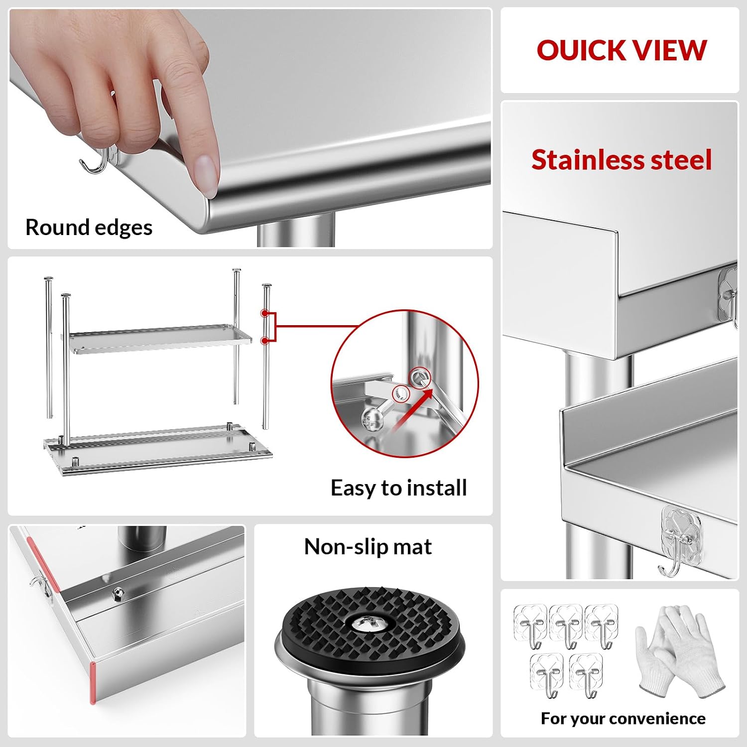 Meja Persiapan Makanan dari Ba - Commercial Kitchen Prep Table With Storage ulasan dan harga