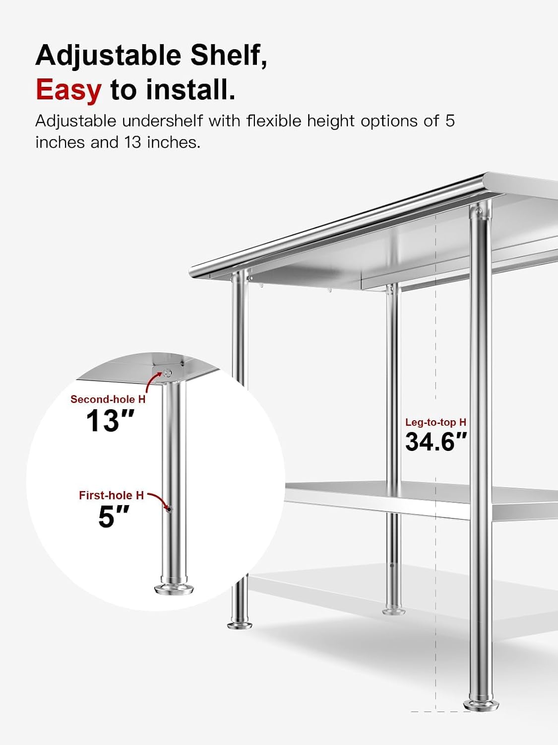 Meja Persiapan Makanan dari Ba - Commercial Kitchen Prep Table With Storage ulasan dan harga